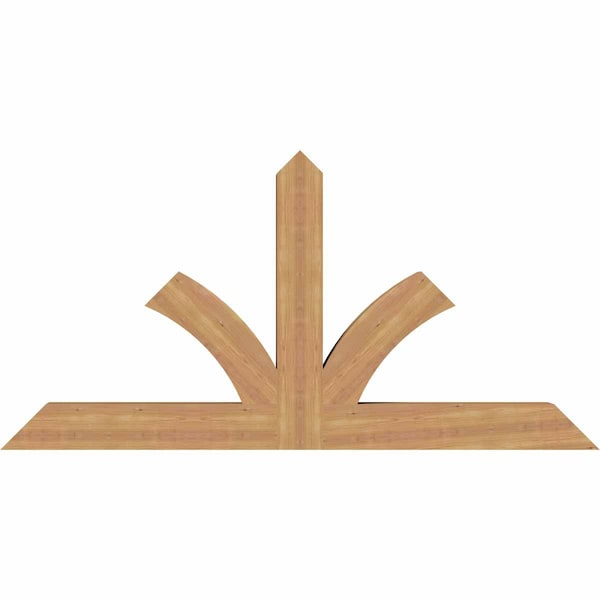 Ekena Millwork Richland Timber Gable Bracket, Western Red Cedar, 72"W x 36"H x 5 1/2"D x 5 1/2"F, 12/12 Pitch GBW072X36X0606RIC00SWR - main